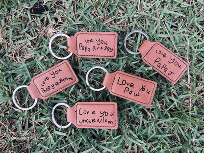 Leather Engraved Key Chain