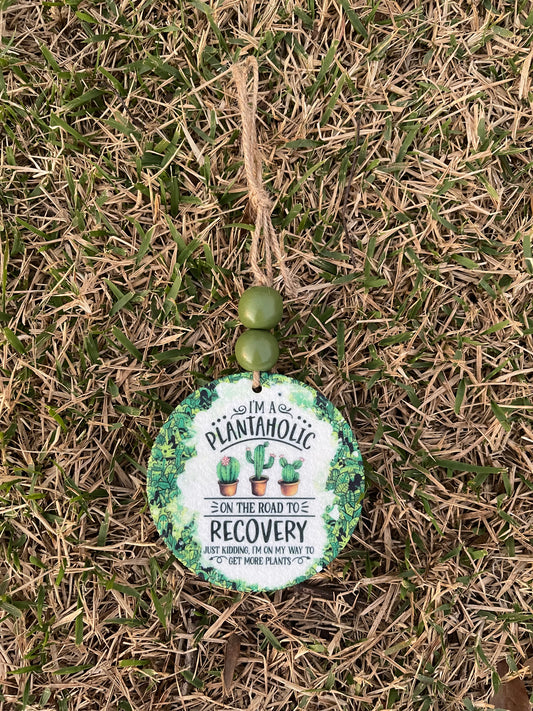 Plantaholic Felt Air Freshener