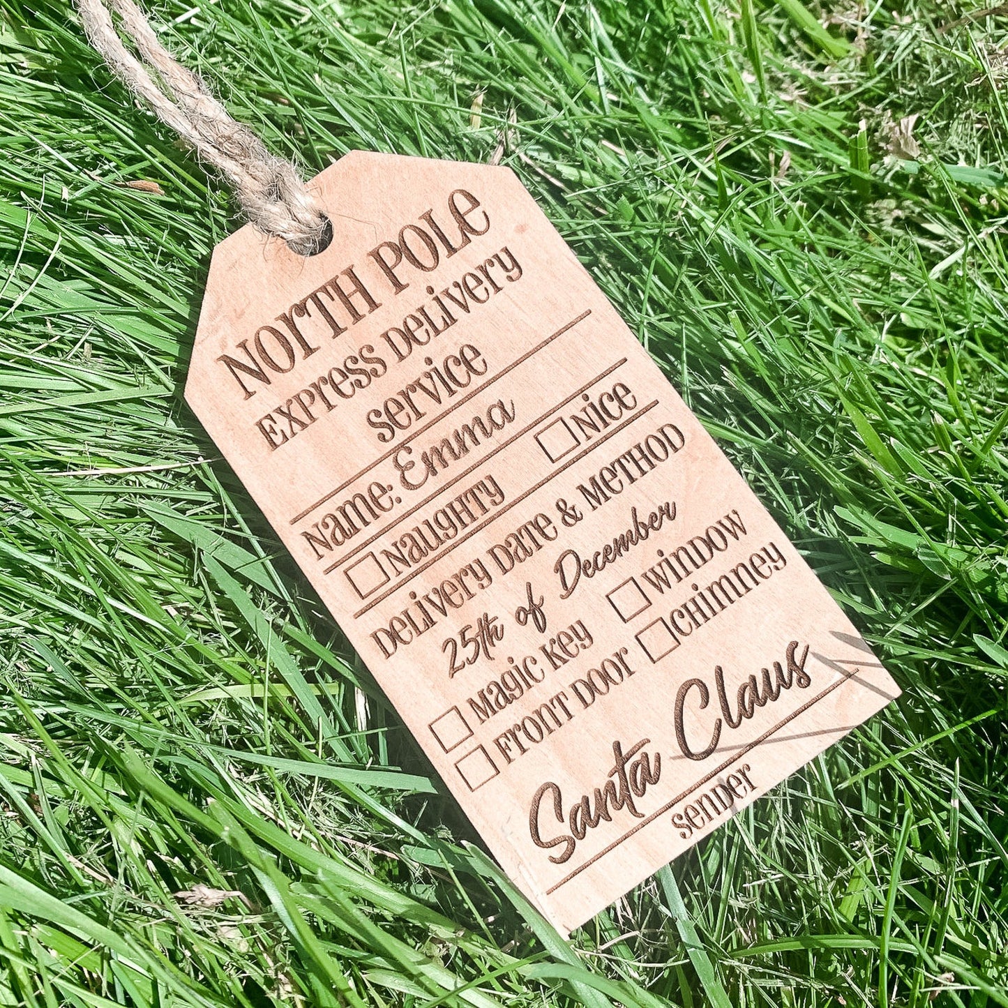 Santa Tag Ornament