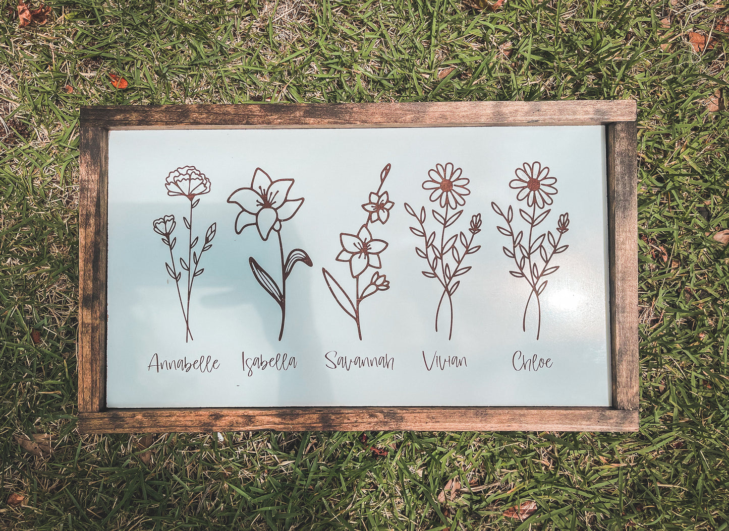 Framed Flower Birth Month