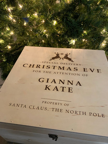 12”x12” Engraved Santa Box