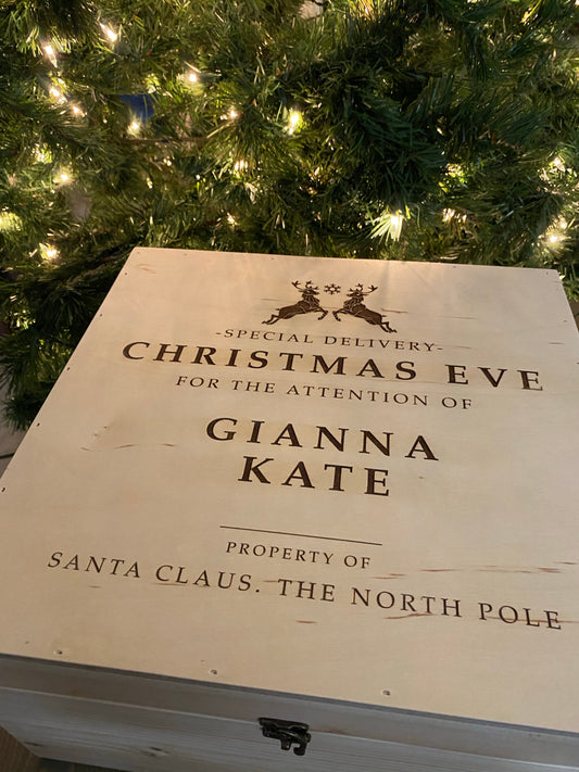 12”x12” Engraved Santa Box